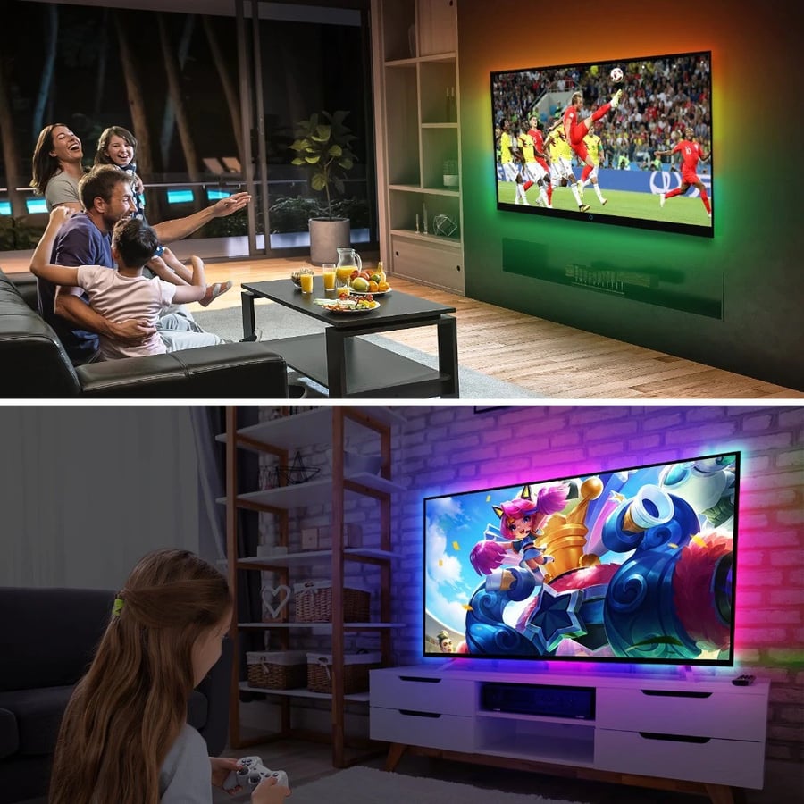 شريط إضاءة 16 لون RGB تحكم بـ (ريموت كنترول) 5متر