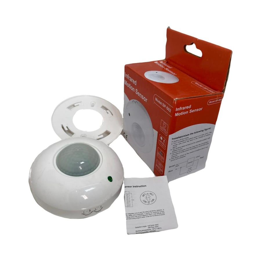 مستشعر السقف مع قاعدة التثبيت ودليل التعليمات Ceiling motion sensor wi