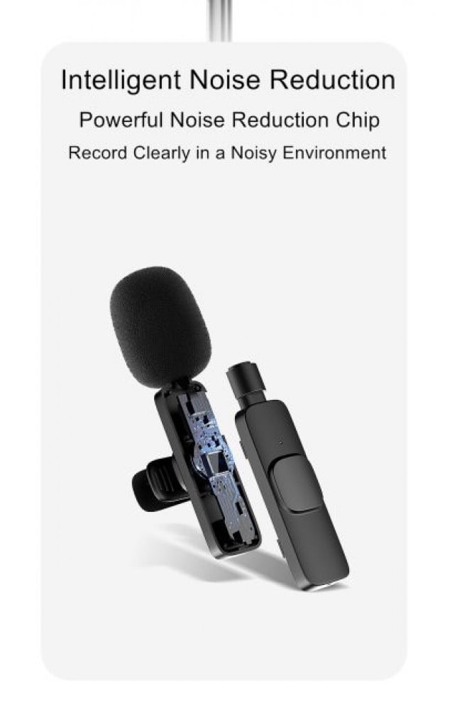 Mini Wireless Lavalier Microphone Portable for Smart Device Type-c interface