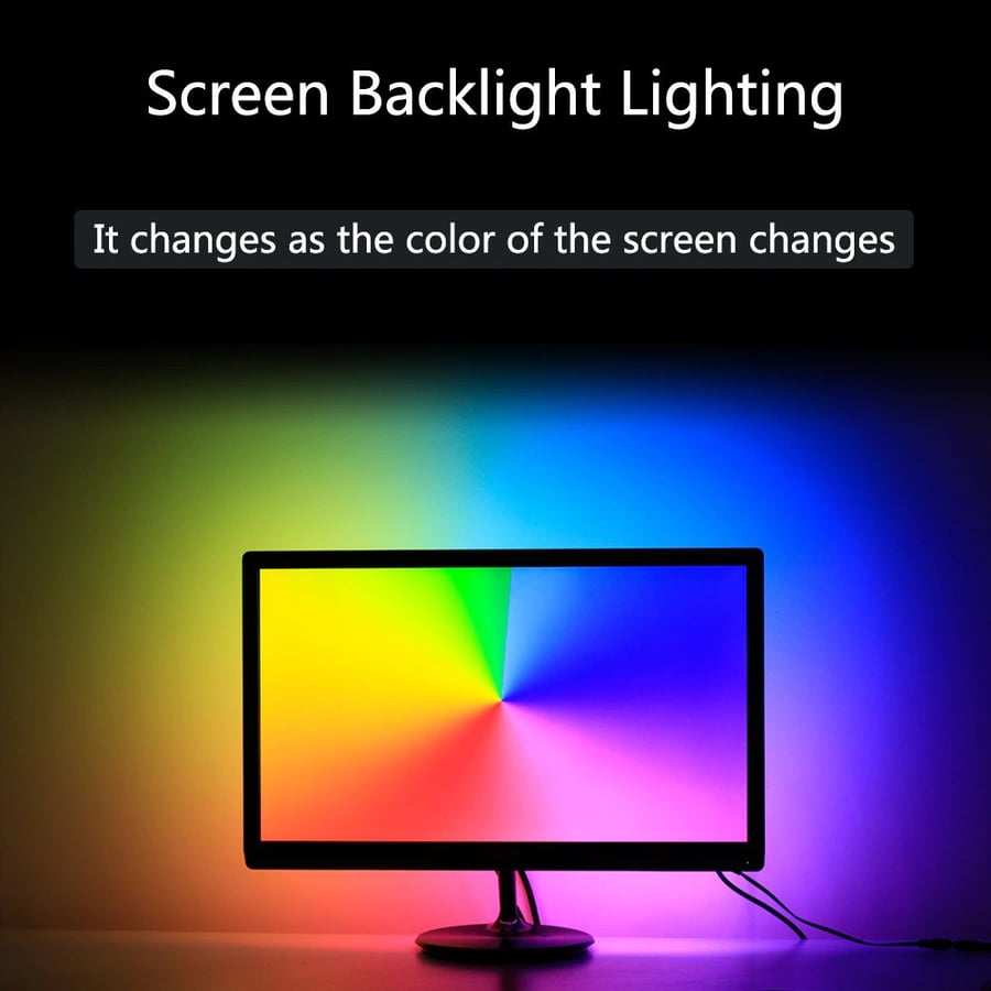 شريط إضاءة 16 لون RGB تحكم بـ (ريموت كنترول) 5متر