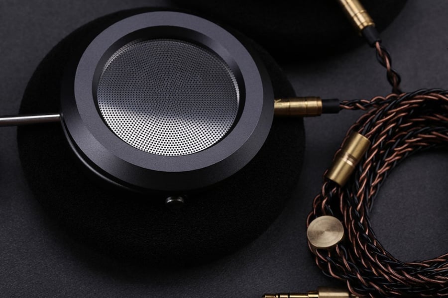 سماعة رأس سلكية HiFi فوق الأذن مفتوحة من الخلف مزودة بمجموعة كاملة من المعدن صوت عالي الجودة