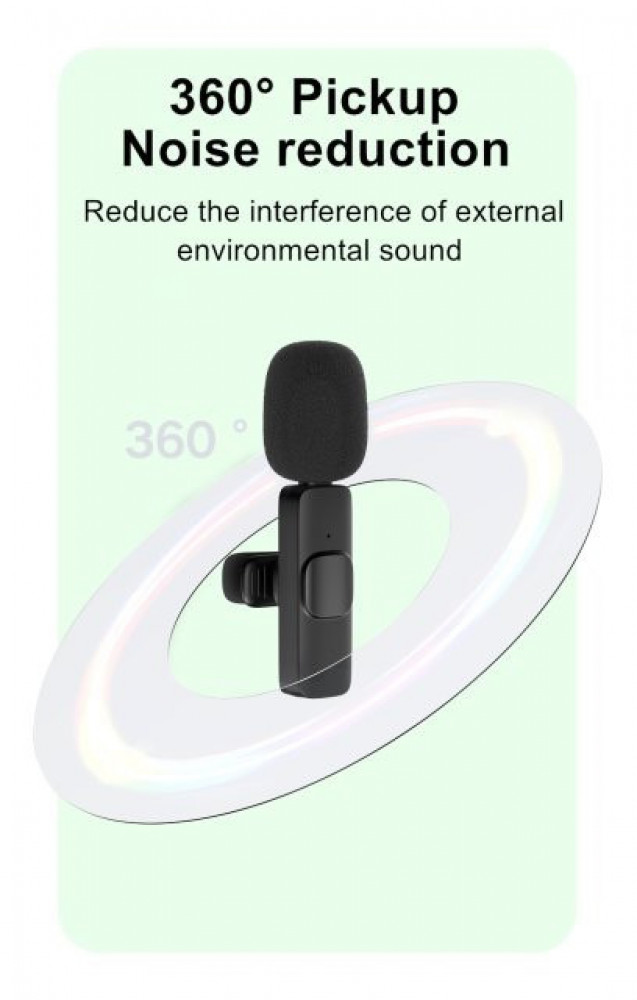 Mini Wireless Lavalier Microphone Portable for Smart Device Type-c interface