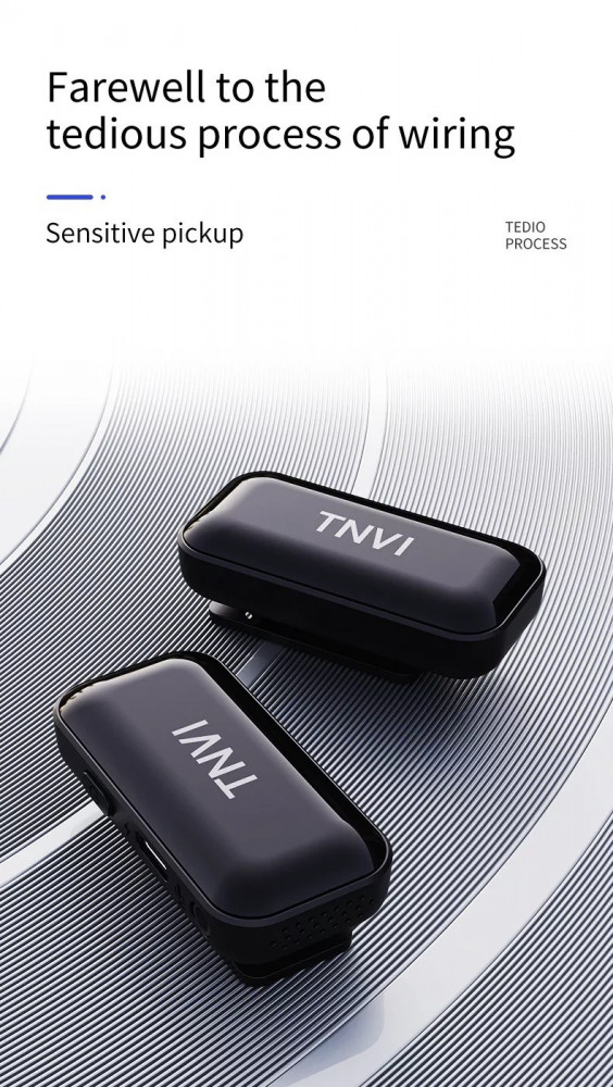 Portable Wireless Lavalier Microphone System 50m Range Interview Vlog Live Recording for iPhone Android ipad Camera mini Mic