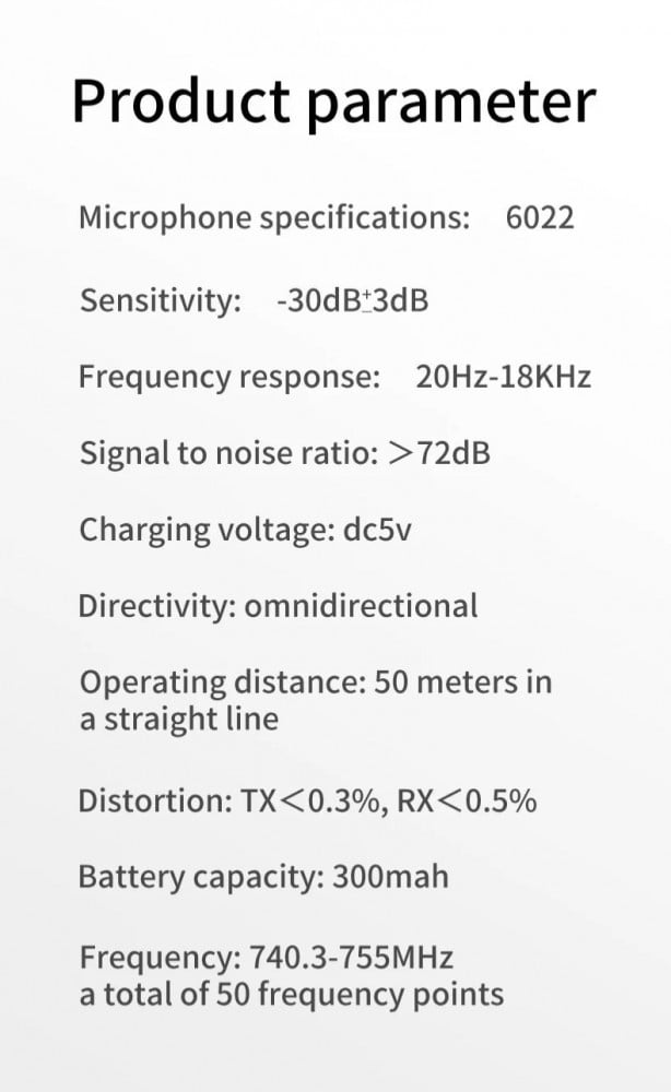Portable Wireless Lavalier Microphone System 50m Range Interview Vlog Live Recording for iPhone Android ipad Camera mini Mic