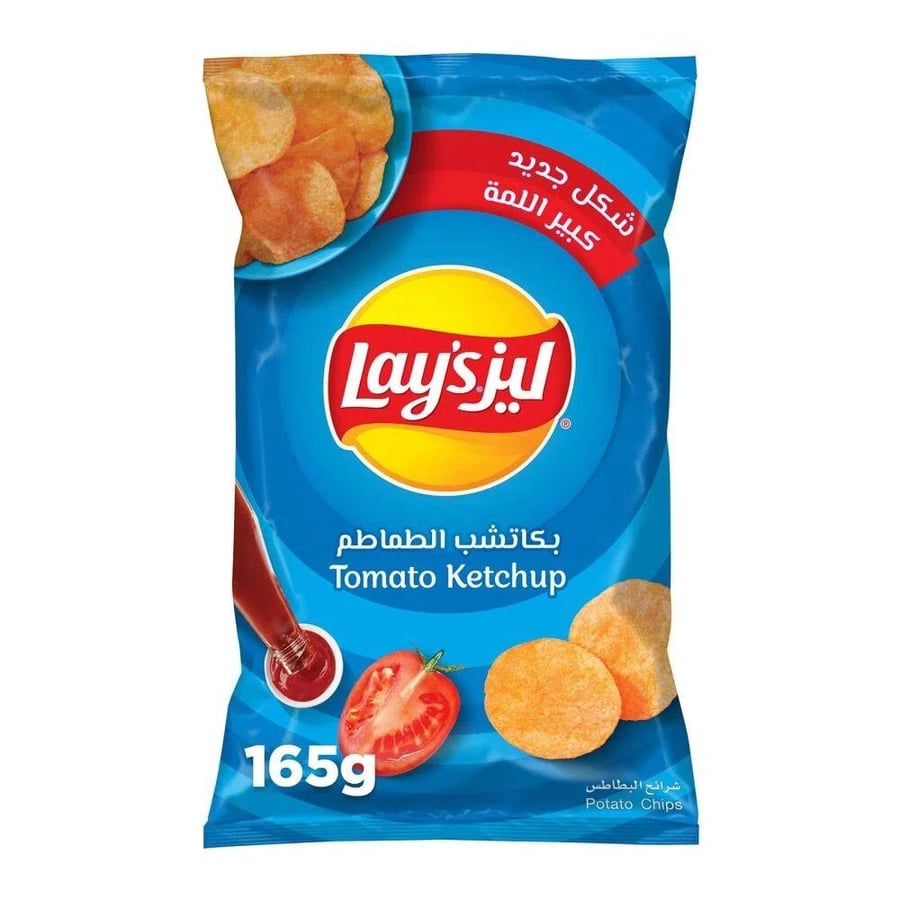 ليز رقائق البطاطس كاتشب الطماطم 165 جم