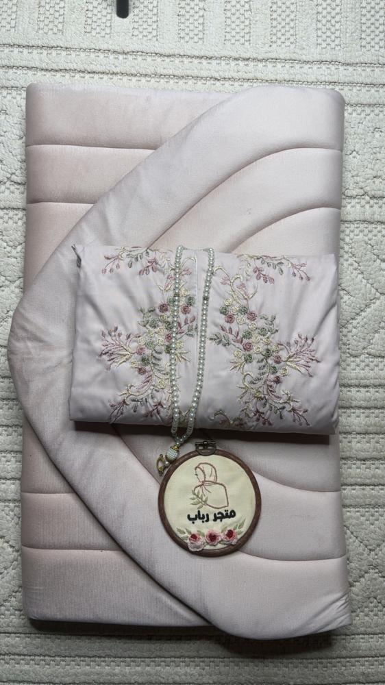 طقم  صلاة سحاب + سجاد مع شرشف  سحاب