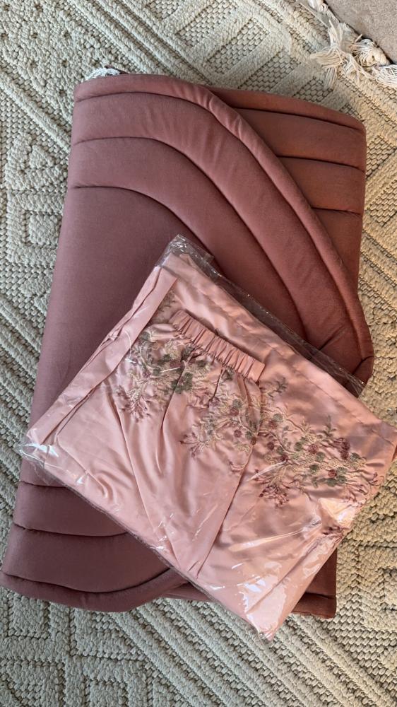 Prayer set + carpet with cover, red, with ribbon