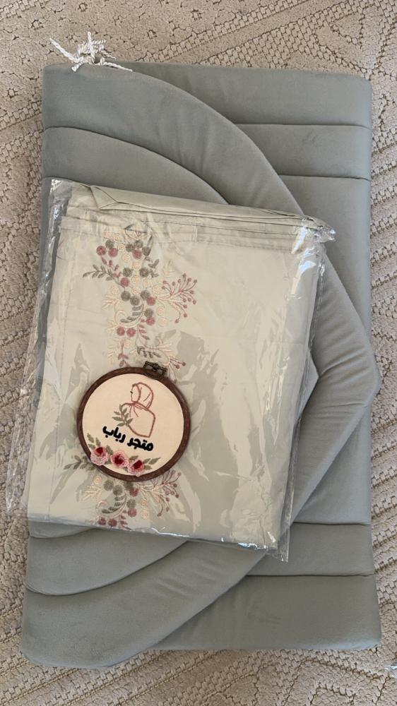 Prayer set + carpet with cover, red, with ribbon