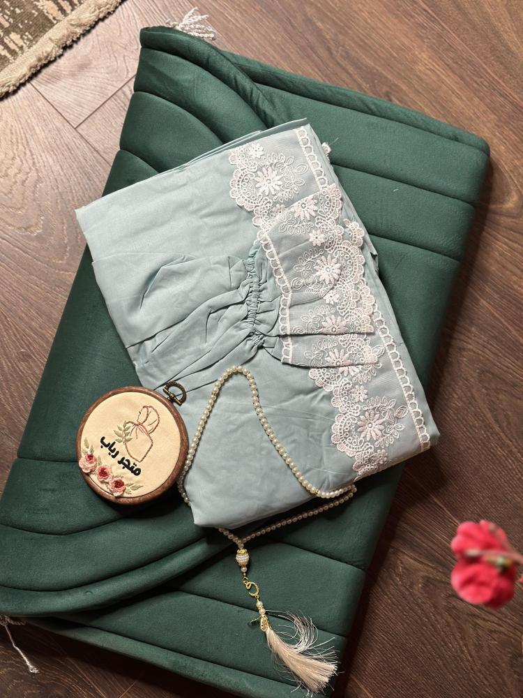 Comfortable prayer set, prayer rug + prayer cover, headband