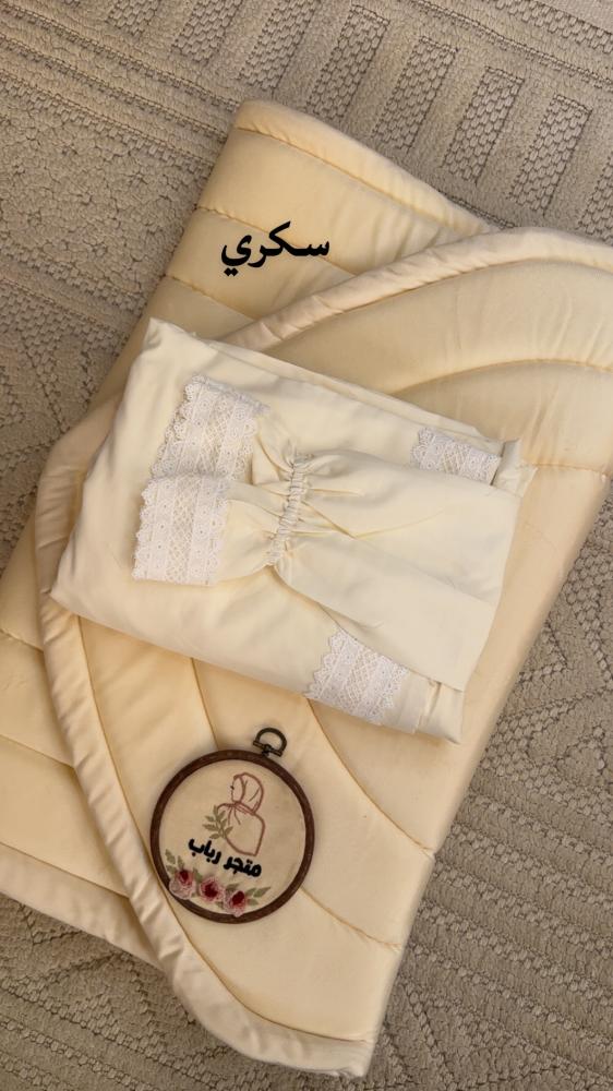 Prayer set + carpet with cover, red, with ribbon