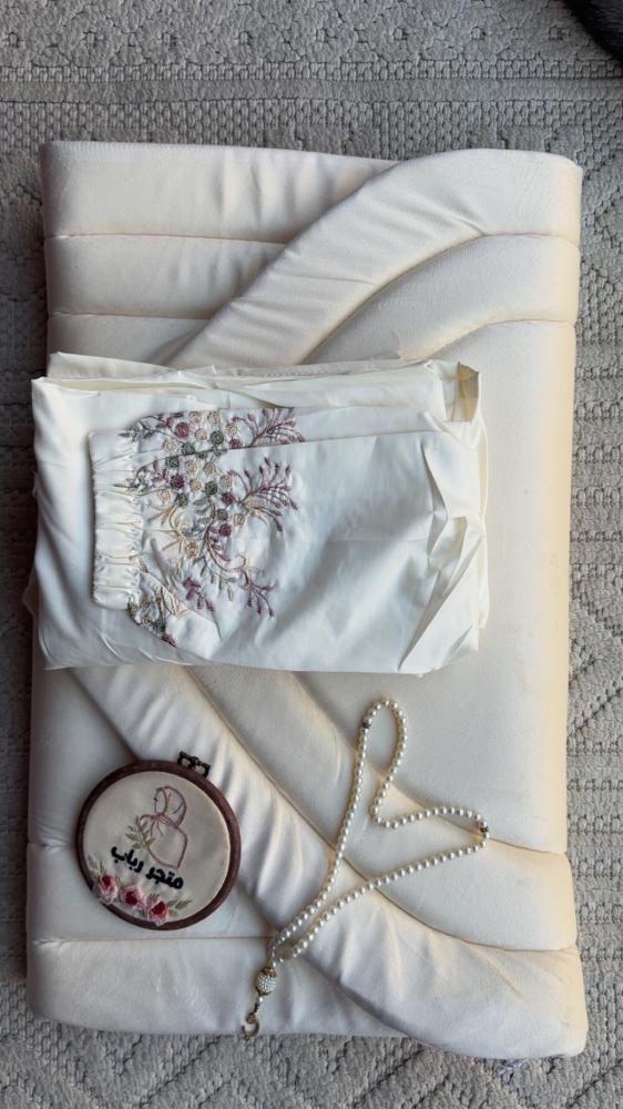 Prayer set + carpet with cover, red, with ribbon