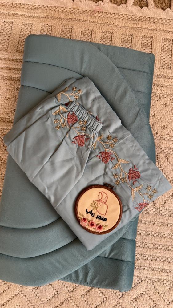 Prayer set + carpet with cover, red, with ribbon