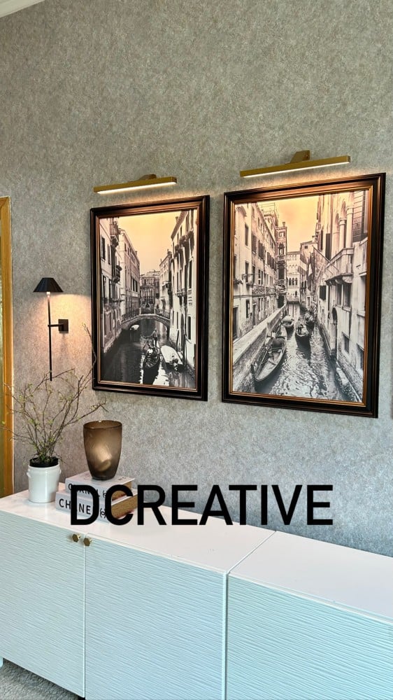 اضاءةDcreative ذهبي 40 سم شكل مستطيل