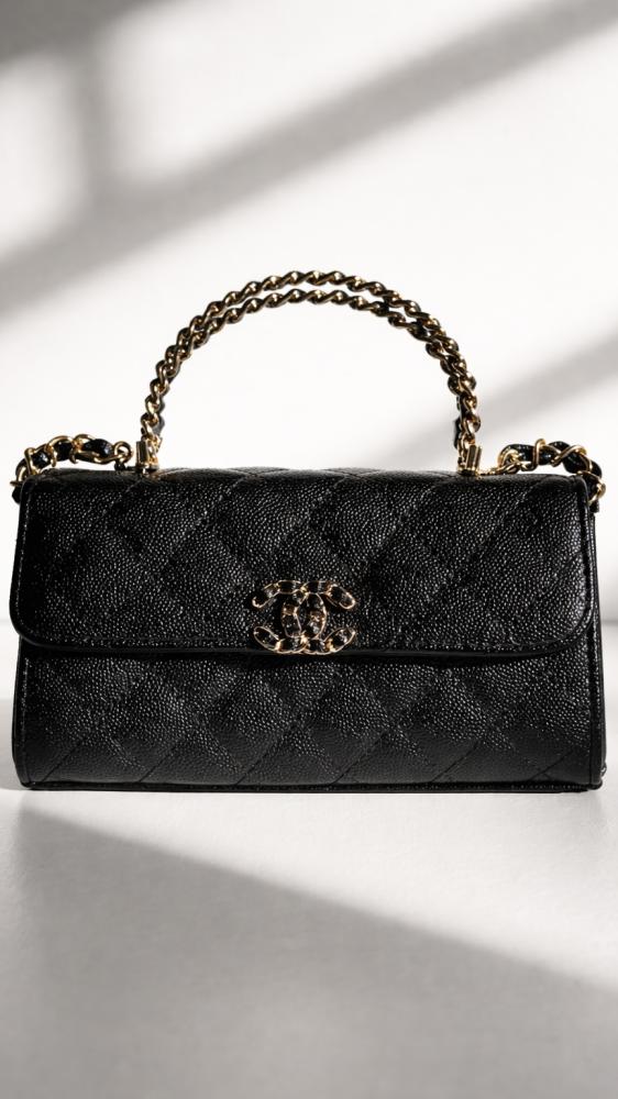 Chanel-Black Caviar Leather