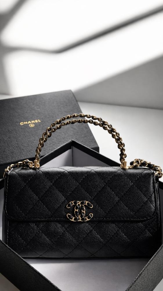 Chanel-Black Caviar Leather