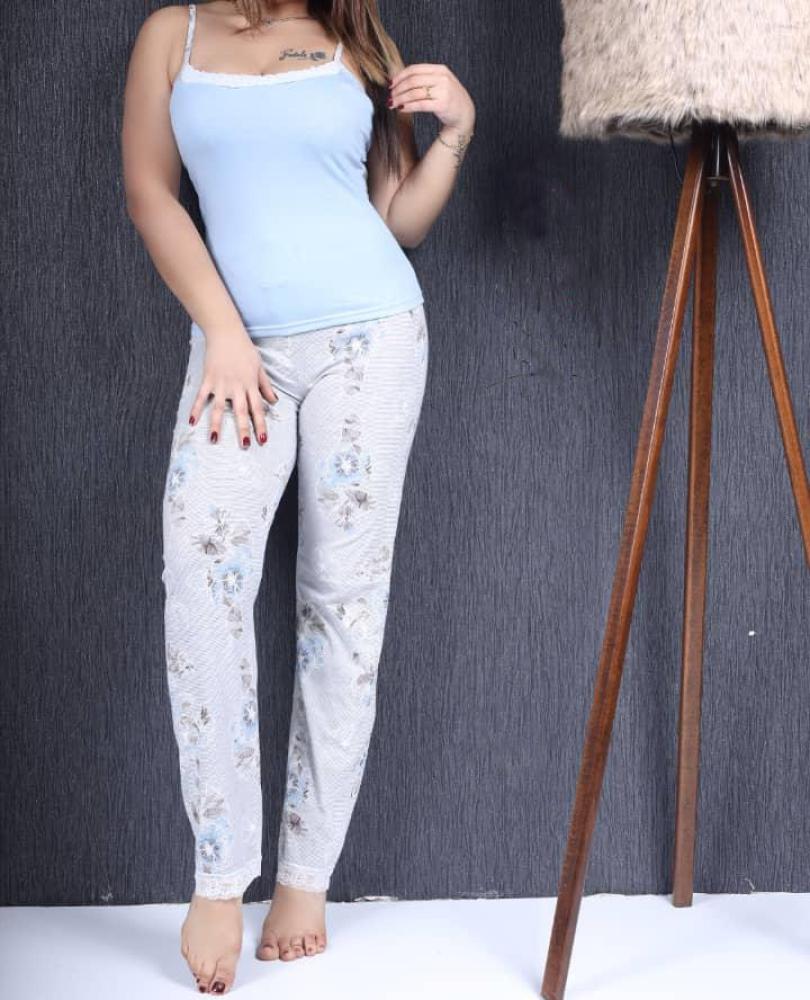 بيجامة نسائية ريب (أزرق - بطول الكاحل)