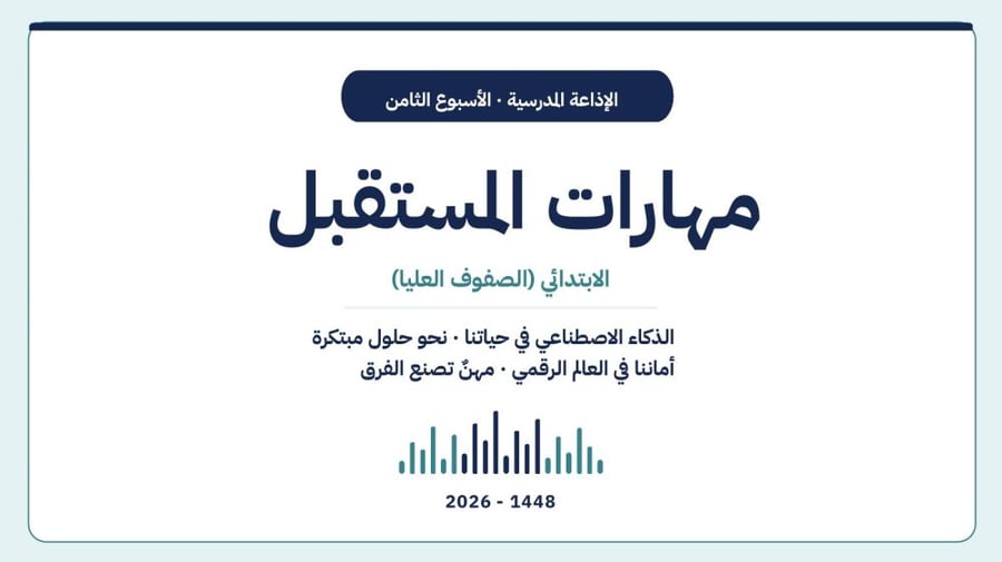 إذاعة الأسبوع الثامن «مهارات المستقبل» – الصفوف العليا