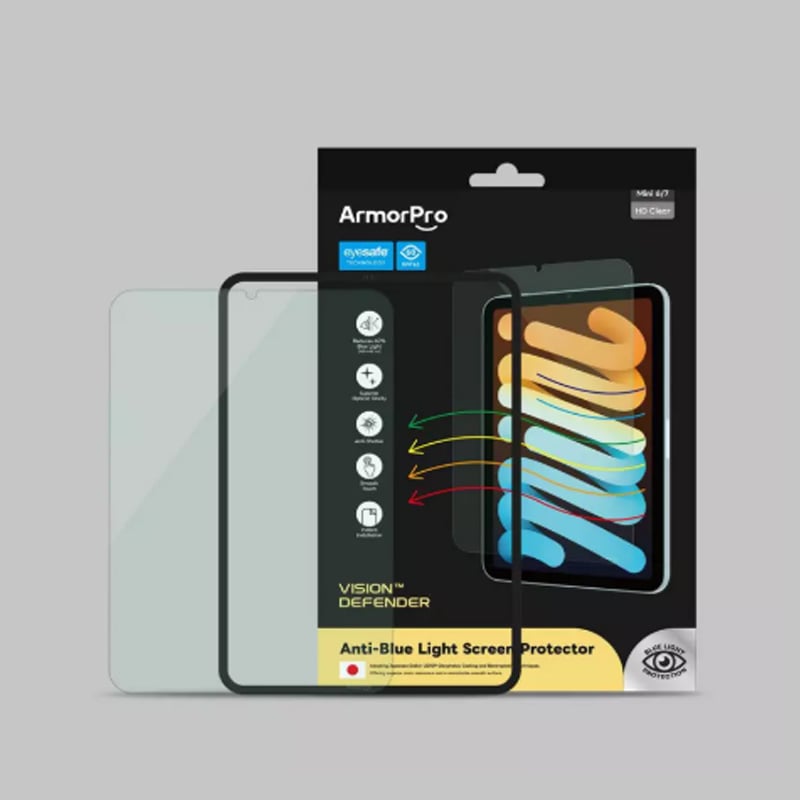 حماية شاشة ايباد ميني 6 و 7 زجاج مقوى عالي الوضوح ارمور برو Armorpro Eyesafe Screen Protector For Ipad Mini 6 / 7