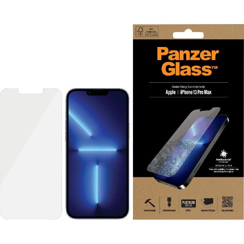 Panzer Glass Fit standard antibacterial screen protector for iPhone 13 Pro Max