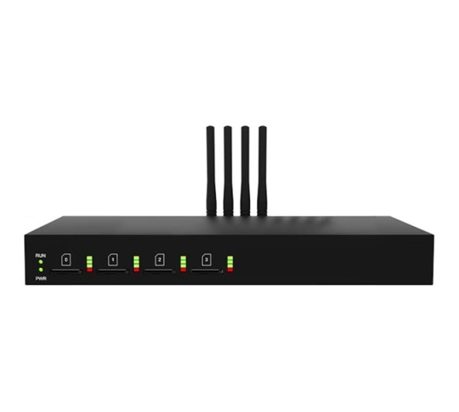Dinstar UC2000-VE-4T بوابة VoIP احترافية بأربع خطوط للاتصالات عبر GSM/LTE