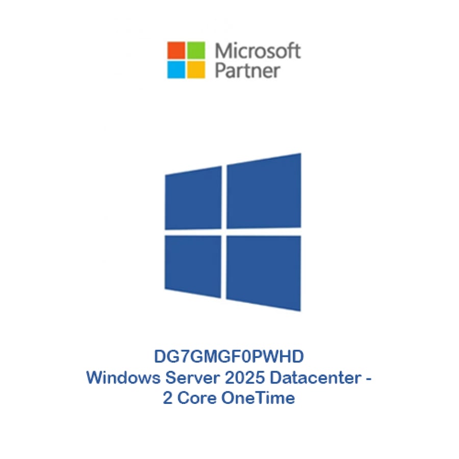 DG7GMGF0PWHD Windows Server 2025 Datacenter - 2 Core OneTime