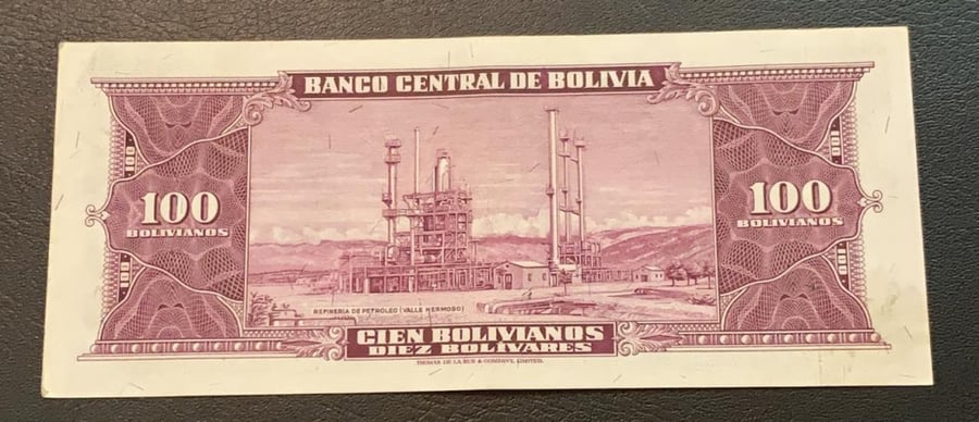 100 بوليفيارز بوليفيا اصدار 1945 انسر