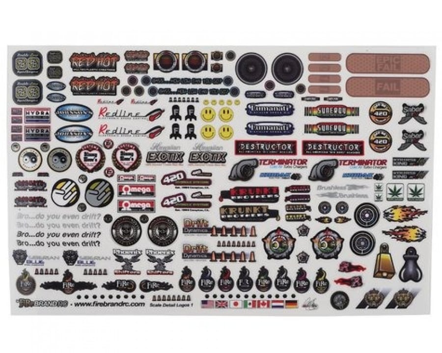 Firebrand RC Sponsor Logos 1A (6x10 For RC FBR1SCDTL805