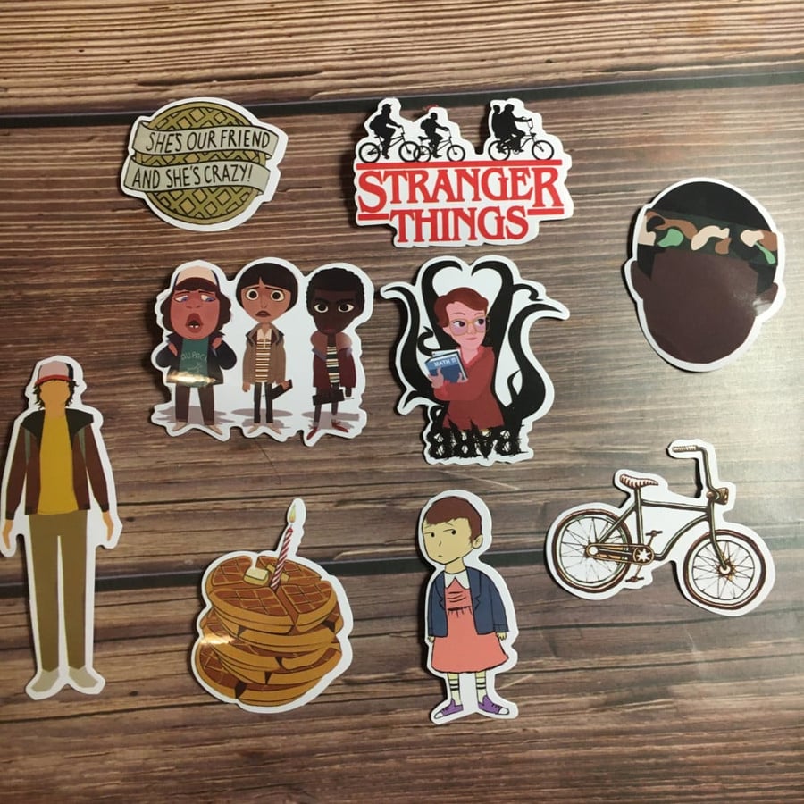 استكرات مسلسل stranger things 9حبات