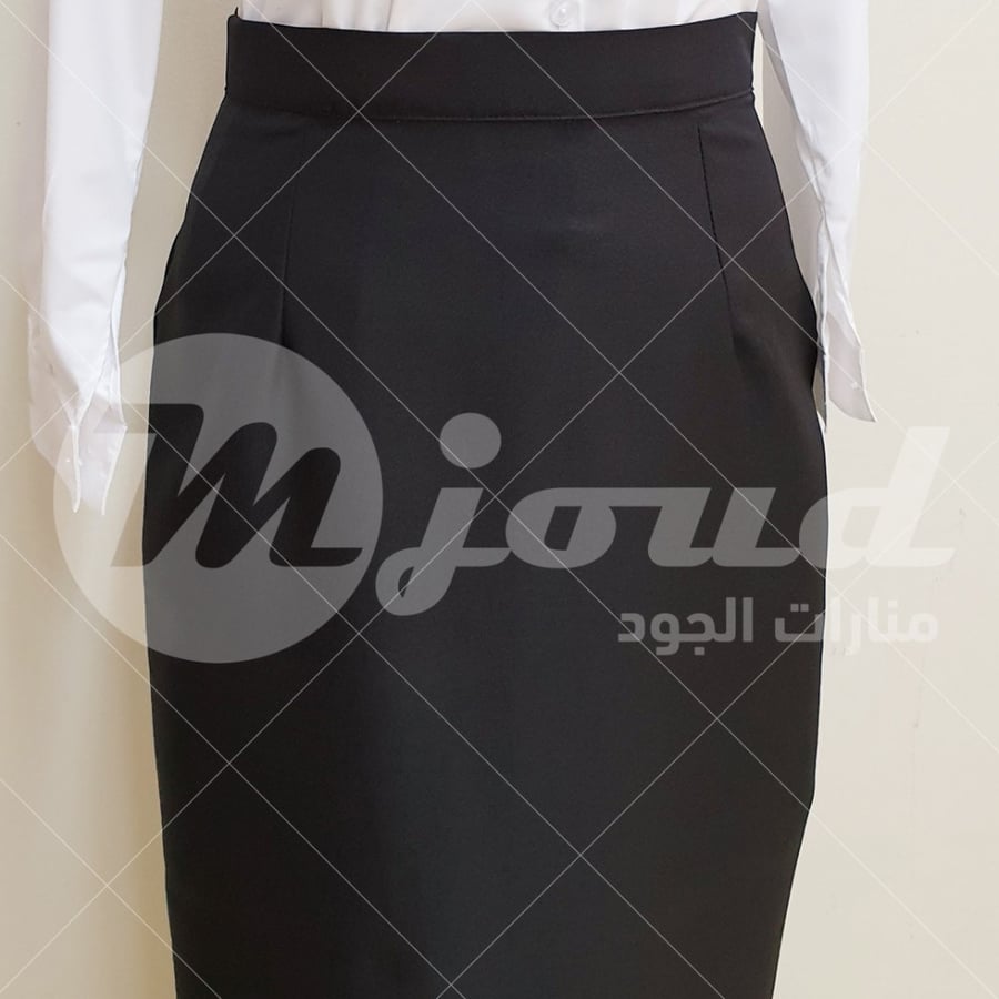 تنورة طويلة  سادة - أسود