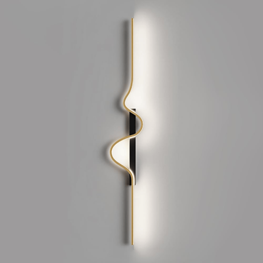 ابليك LED جداري بتصميم مزدوج بالاسود والذهبي