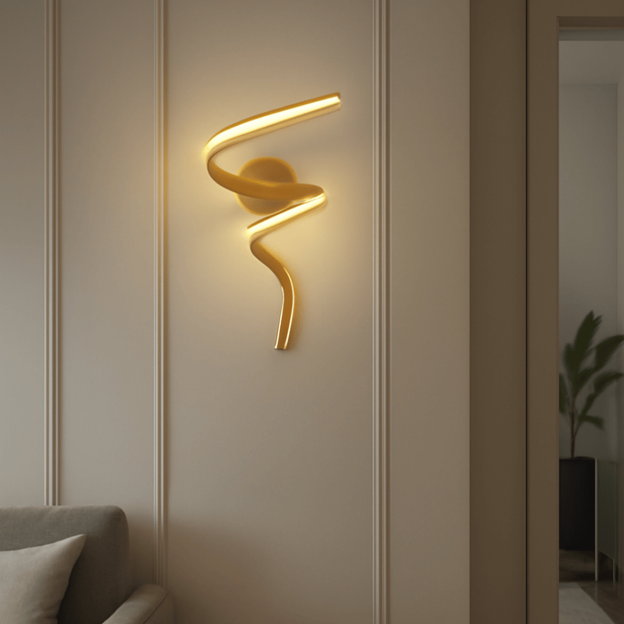 اضاءة LED جدارية بتصميم حلزوني