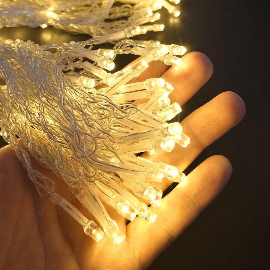 لفة ليد زينة رمضان 50 متر أصفر