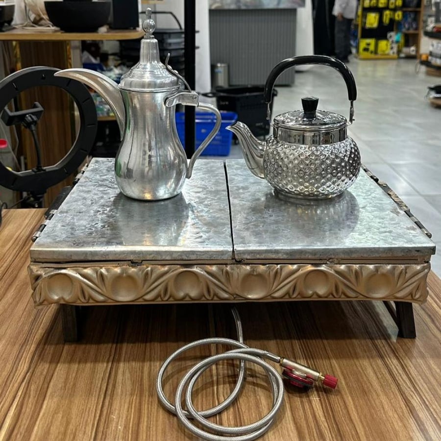 موقد غاز حديدي مفرد قابل للطي للطهي والتسخين مقاس 40*30*10 مع جراب