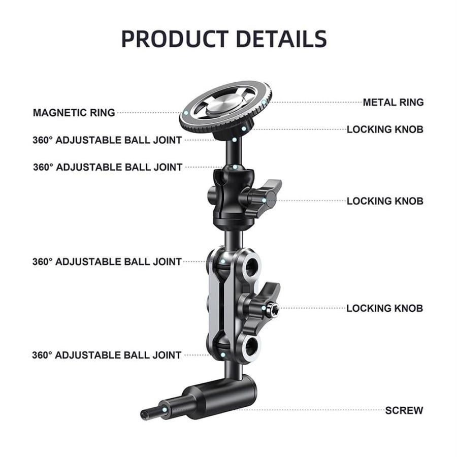 حامل هاتف محمول للسيارة مخصص للعمود A (A-Pillar Phone Holder