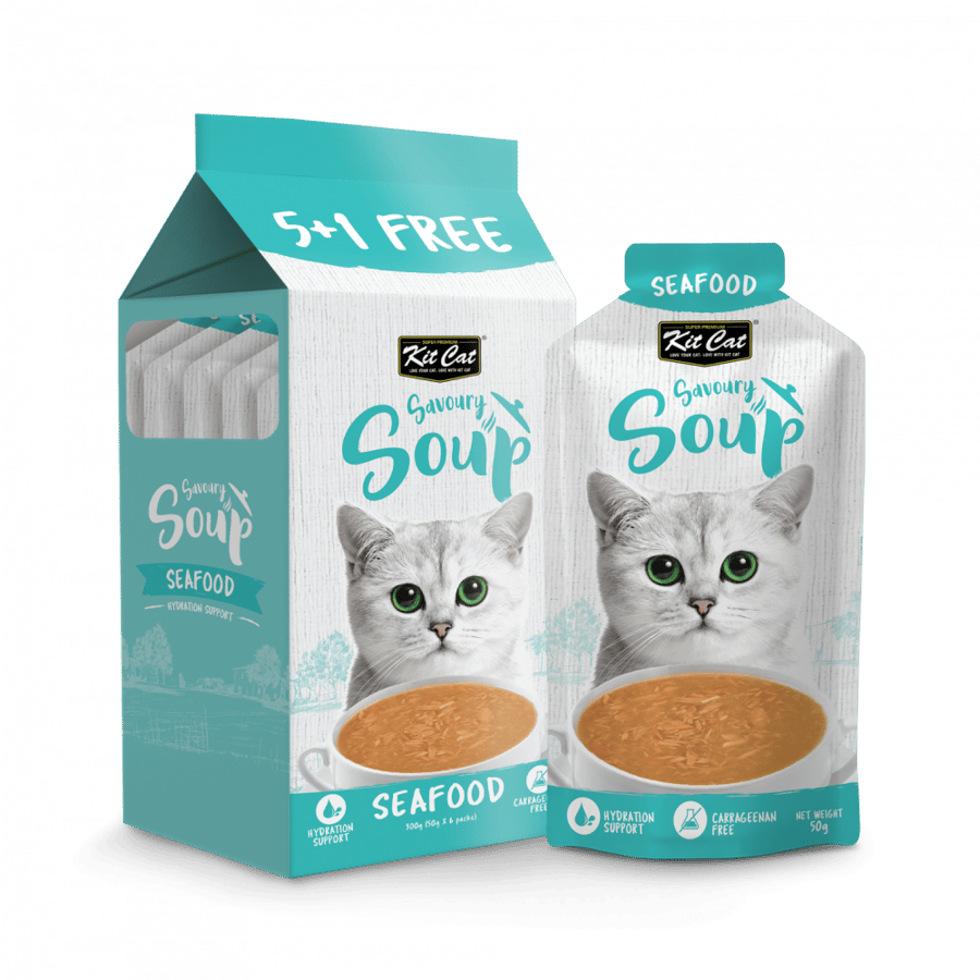 اظرف حساء المأكولات البحرية(50gx1+5) من شركة Kit cat