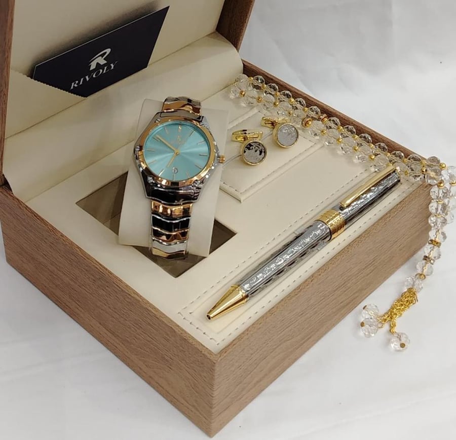 Men's set ⚡ Steel watch, plain. Rolex design