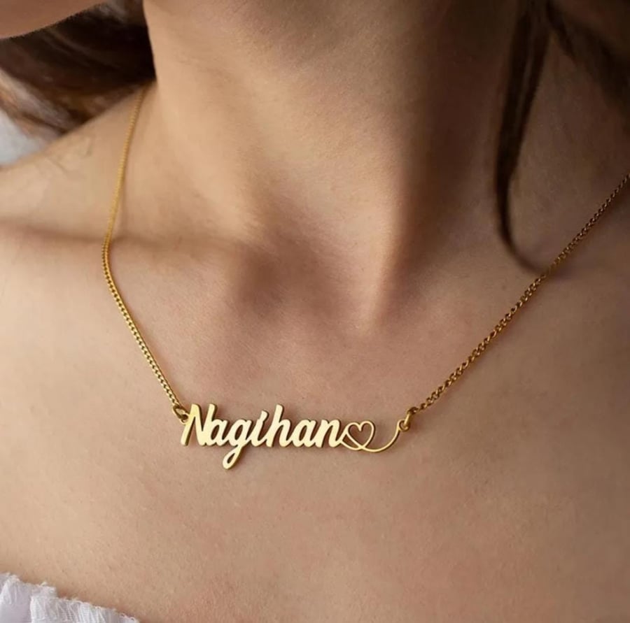 A necklace with the name as a gift for whom you love.