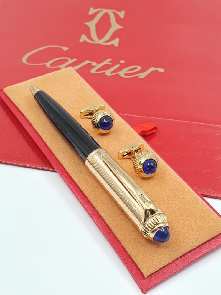Pen with Cartier cufflink with all accessories