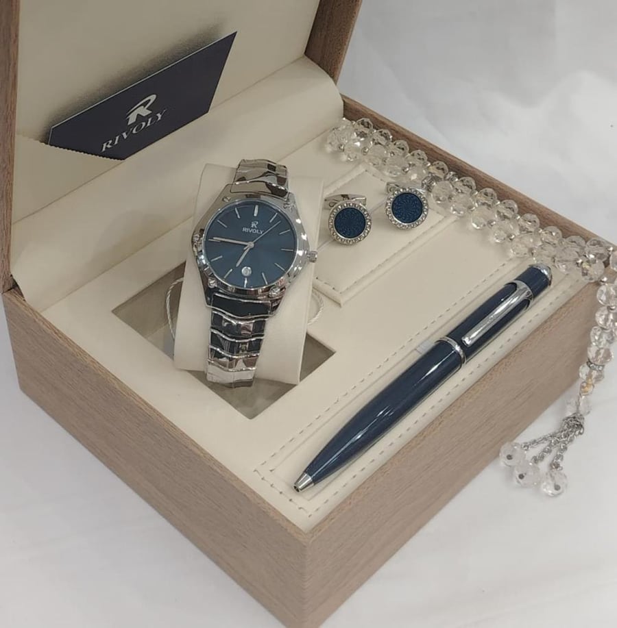 Men's set ⚡ Steel watch, plain. Rolex design