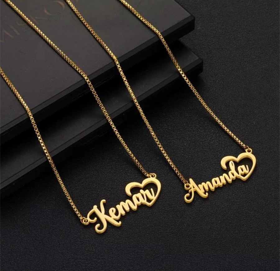 A necklace with the name as a gift for whom you love.