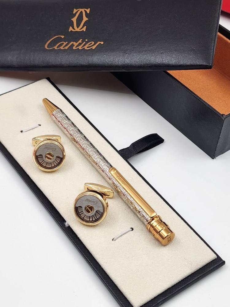 Pen with Cartier cufflink