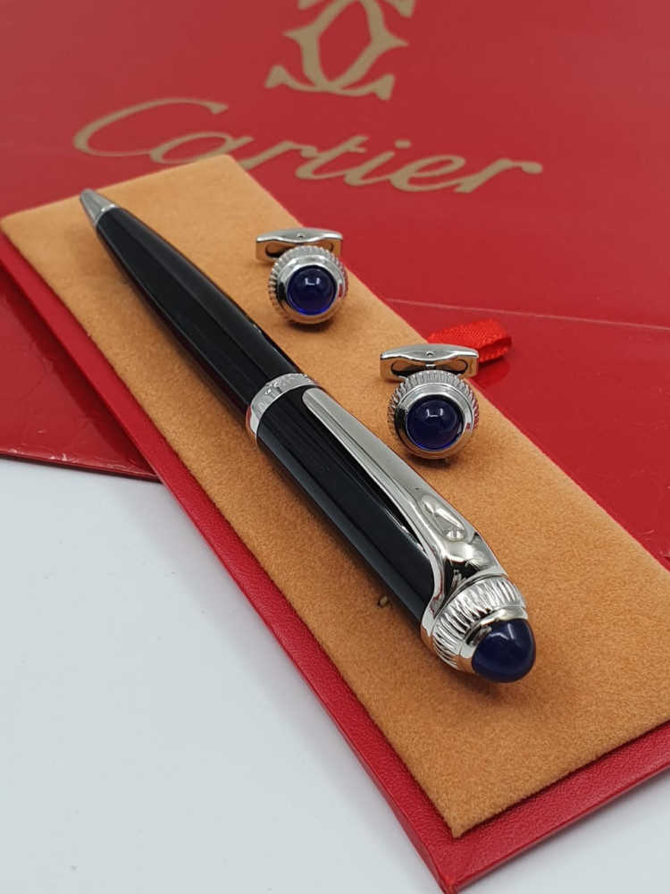 Pen with Cartier cufflink with all accessories