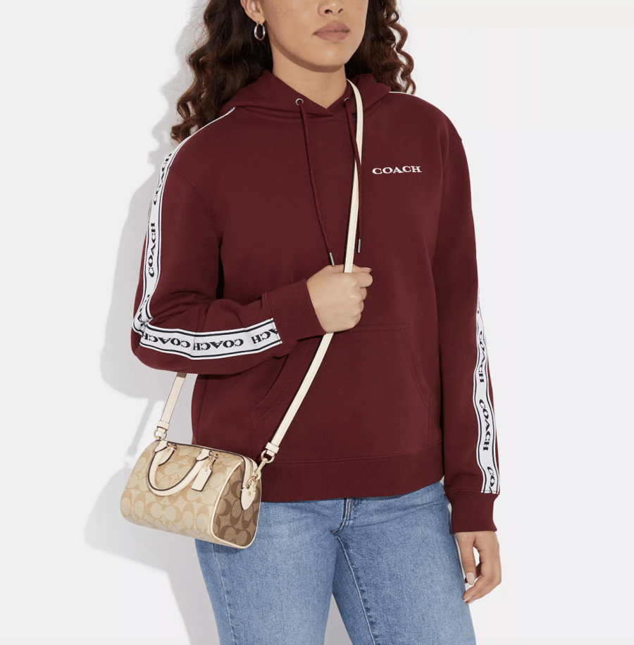 Coach Mini Rowan Crossbody Bag In Blocked Signature Canvas