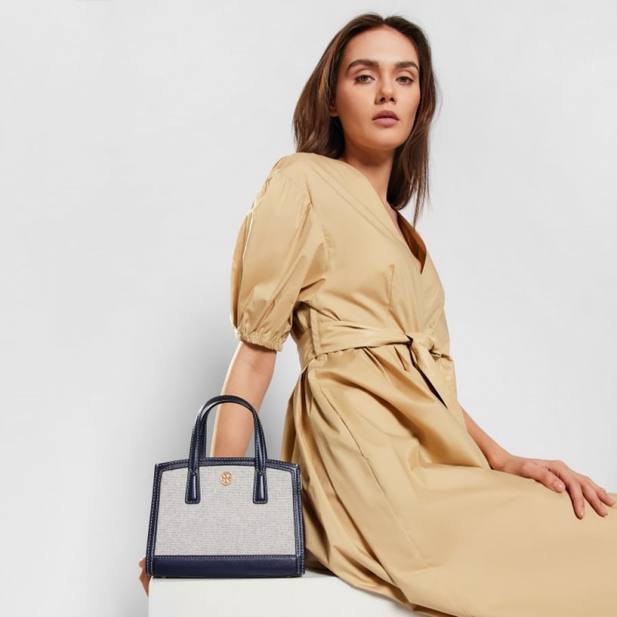 Tory Burch WALKER CANVAS MICRO SATCHEL