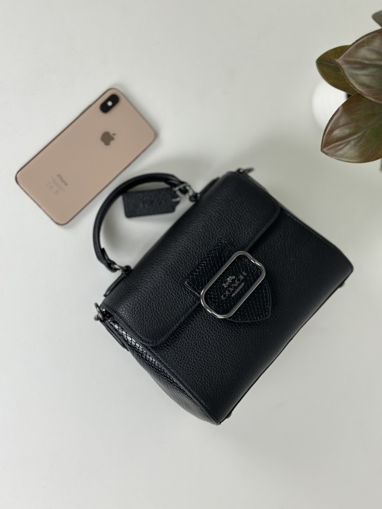 Coach Morgan Top Handle Satchel In Black