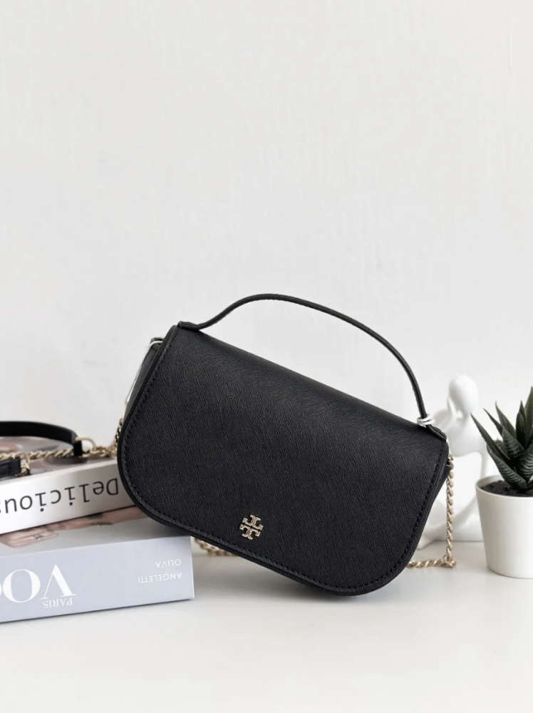TORY BURCH Emerson Top Handle In Black