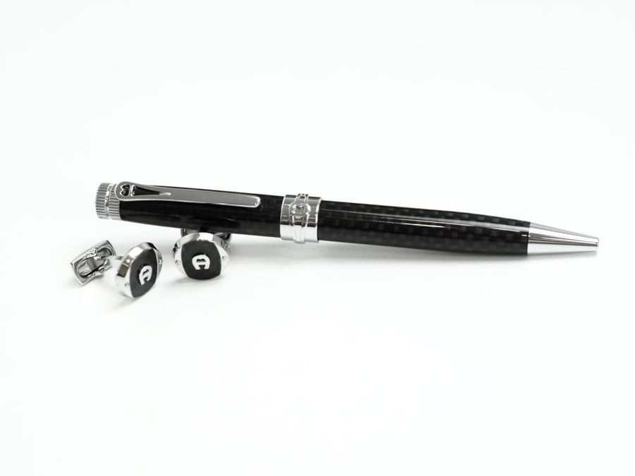 Aigner Pen set box with silver cufflink