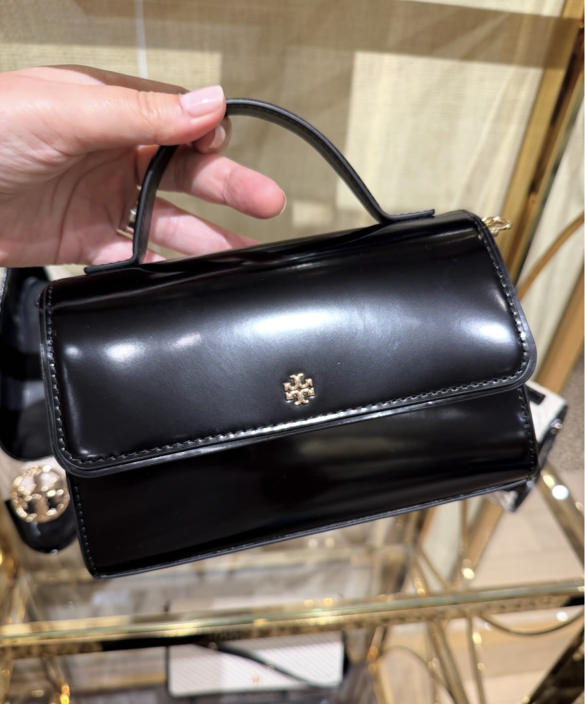 Tory Burch Emerson Top Handle  Black