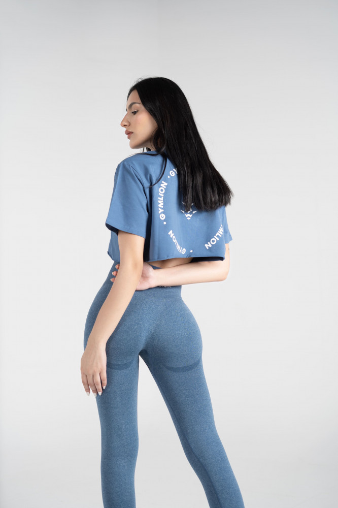 Blue crop T-shirt