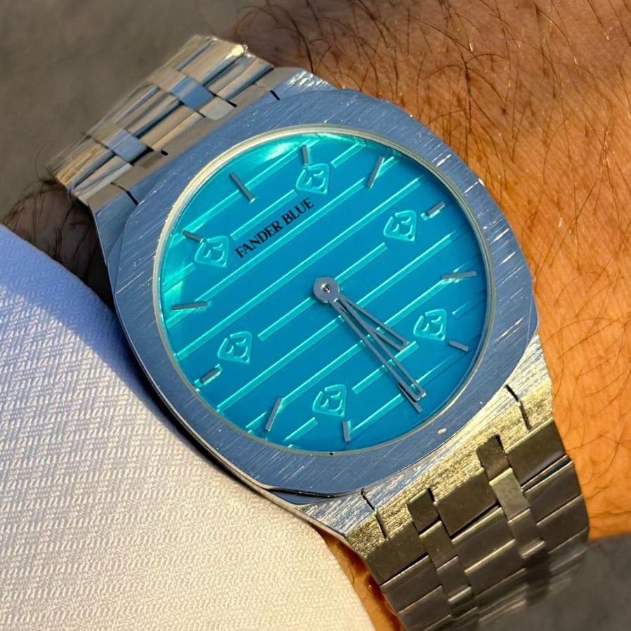 Men's Fender Blue watch with Tiffany steel strap